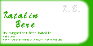 katalin bere business card